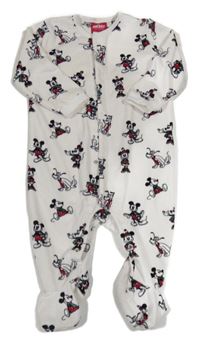 Bílý plyšový overal s Mickeym a kamarády Disney
