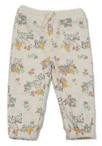 Smetanové květované tepláky s Bambim Primark