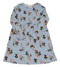 Svetlomodré šaty s pejsky H&M
