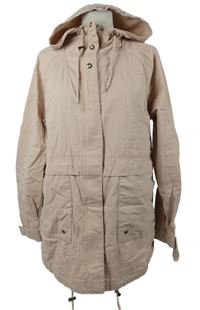 Dámska svetloružová plátenná jarná parka s kapucňou Forever21