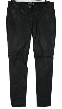 Dámske čierne koženkové skinny nohavice zn. Next
