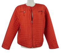 Dámská červená prošívaná šusťáková zateplená bunda Laura Di Sarpi