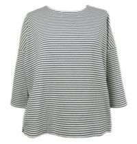 Dámské bílo-černé pruhované triko Opus 