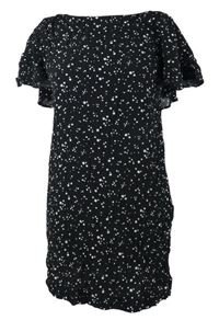 Dámská černá hvězdičkovaná šatová tunika Zara 