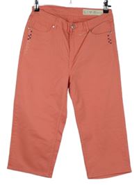 Dámské růžové slim capri elastické rifle Esmara 