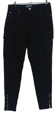 Dámske čierne cargo nohavice s vreckami Primark