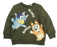 Khaki mikina s Bluey