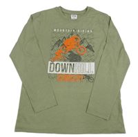 Khaki triko s potiskem Y.F.K.