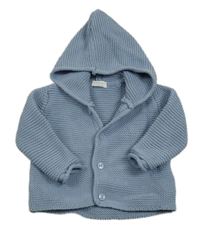 Modrý propínací svetr s kapucí Next