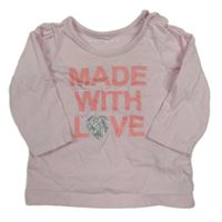 Světlerůžové triko s nápisem Nutmeg