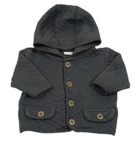 Antracitová prepínaci mikina s kapucňou Next