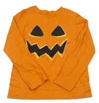 Oranžové tričko s tekvicou H&M