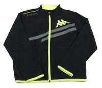 Čierna športová prepínaci mikina s potlačou Kappa