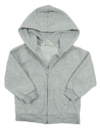 Sivá melírované prepínaci mikina s kapucňou