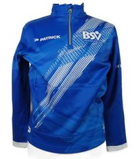 Pánska modro-biela športová mikina s nápismi Patrick