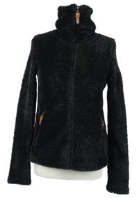 Dámska čierna funkčná chlpatá prepínaci mikina s rolákom Crivit