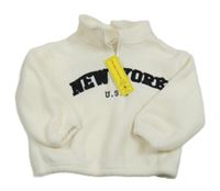 Nové - Smotanová fleecová mikina s nápisom Shein