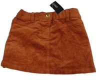 Nové - Hrdzavá menšestrová sukňa Dunnes