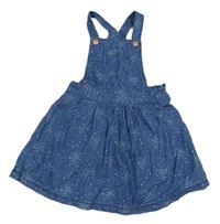 Modré rifľové na traké šaty s hviezdičkami F&F