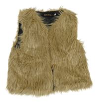 Béžová kožušinová podšitá vesta Aixirui