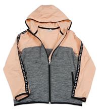 Lososovo-sivá športová prepínaci mikina s kapucňou H&M