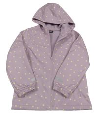 Lila puntíkatá softshellová bunda s kapucí Bekkin