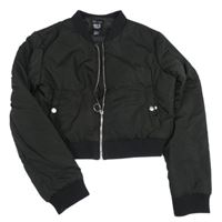 Černá šusťáková zimní crop bunda New Look