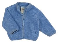 Modrá huňatá podšitá bunda F&F