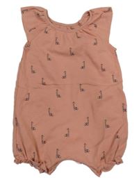 Ružový kraťasový overal s žirafami  Next