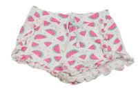 Bílé bavlněné kraťasy s melouny Primark