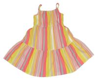 Farebné pruhované ľahké šaty