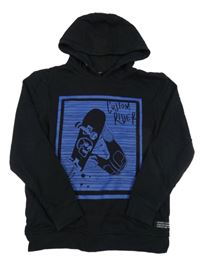 Čierna mikina so skejtem a kapucňou George