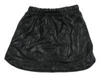 Čierna koženková sukňa