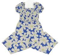 Modro-bílý květovaný culottes overal Dunnes