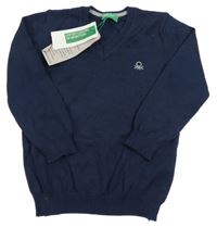 Nové - Tmavomodrý svetr Benetton