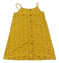 Horčicové kvetované šaty Primark