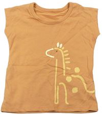 Broskvové tričko s žirafou George