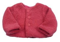 Růžový huňatý podšitý kabátek St. Bernard