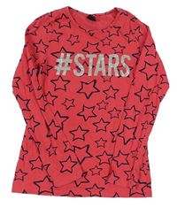 Ružové tričko s hviezdičkami a nápisom Y.F.K.