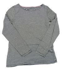 Čierno-biele pruhované tričko H&M