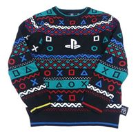 Černo-barevný svetr PlayStation Primark