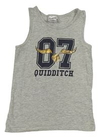 Šedé melírované tílko Harry Potter