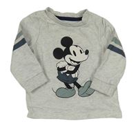 Sivá melírovaná mikina s Mickeym Disney