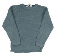 Modrošedý vzorovaný sveter H&M