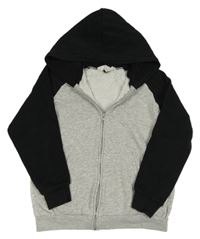 Sivo-čierna prepínaci mikina s kapucňou H&M