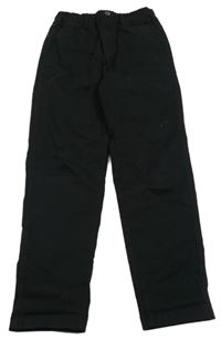 Čierne plátenné nohavice Uniglo