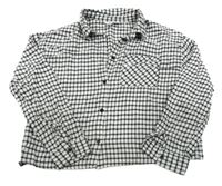 Bielo-čierna kockovaná crop blúzka Primark