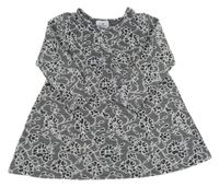 Tmavomodro-biele vzorované pletené šaty Topolino