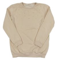 Pudrová mikina s korálkami H&M