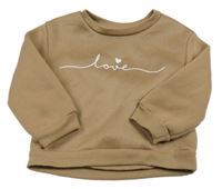 Béžová mikina s logom Shein